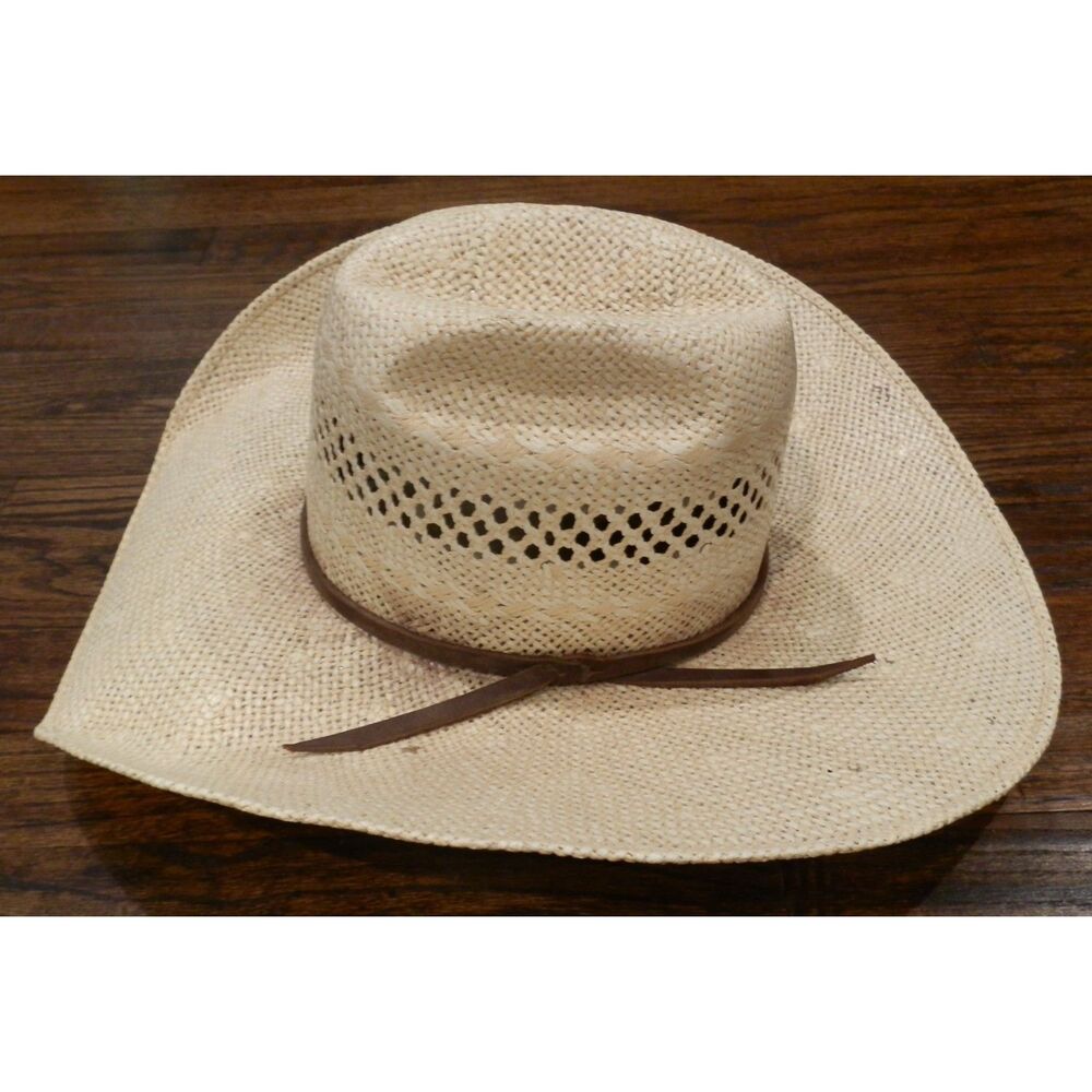 Twister Hats Twisted Weave Western Straw Hat Size Unknown READ
